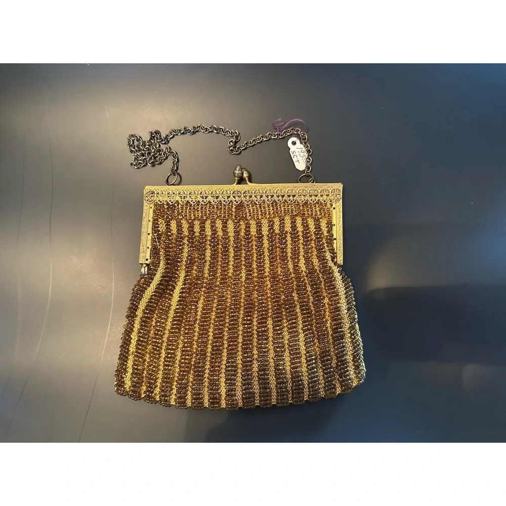 1930's Gold Beaded Opera Purse